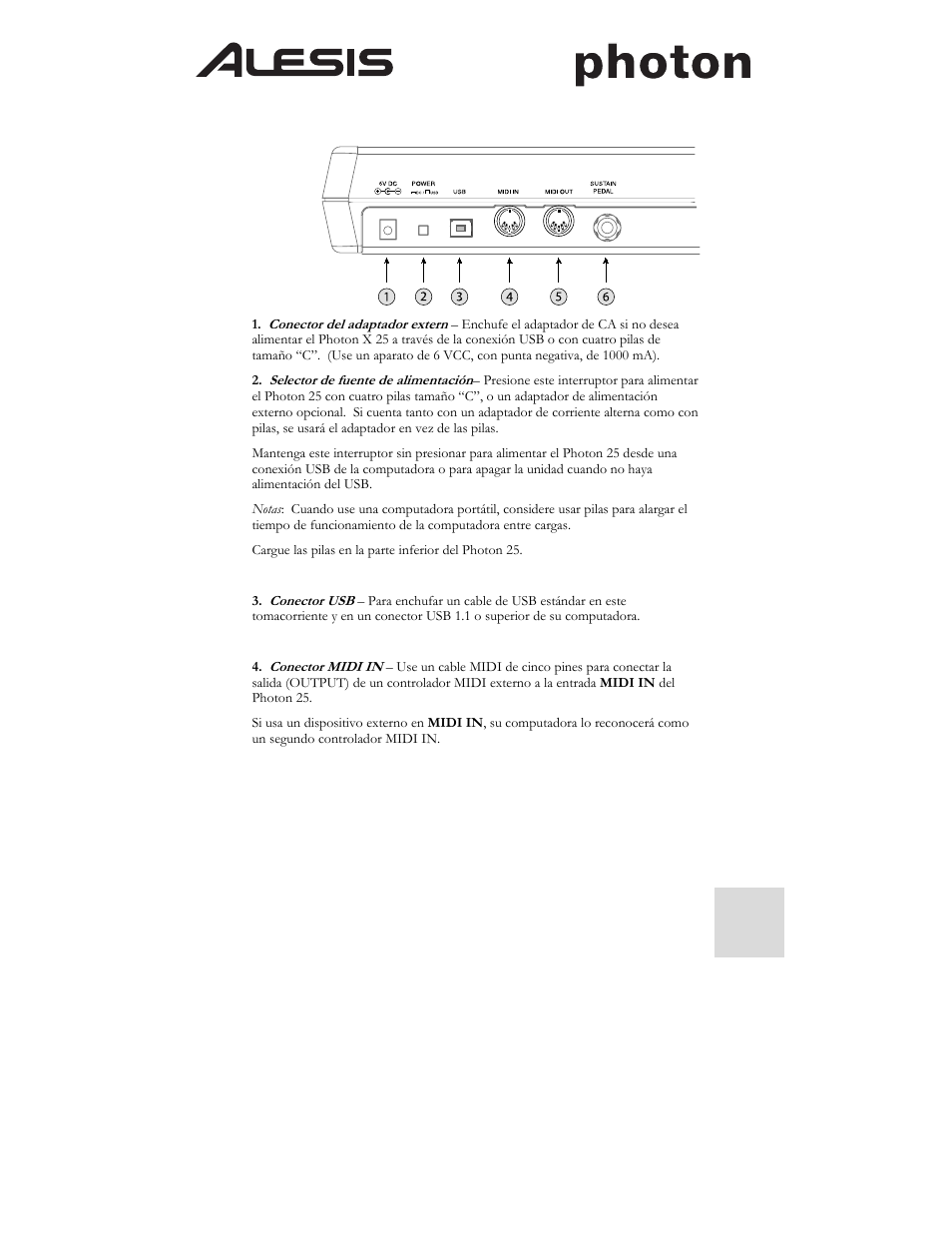 ALESIS Photon 25 User Manual | Page 17 / 61