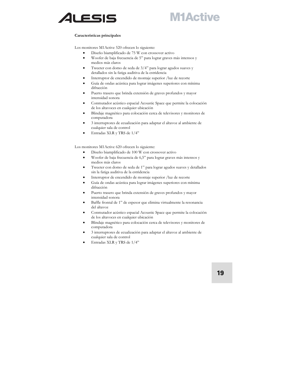 ALESIS ACTIVE M1 User Manual | Page 21 / 82
