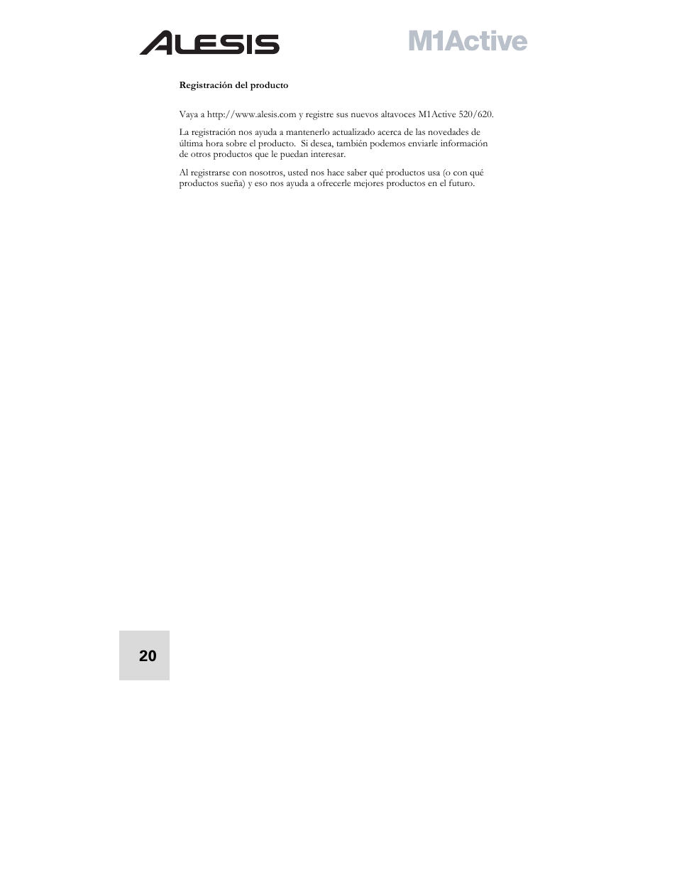 ALESIS ACTIVE M1 User Manual | Page 22 / 82