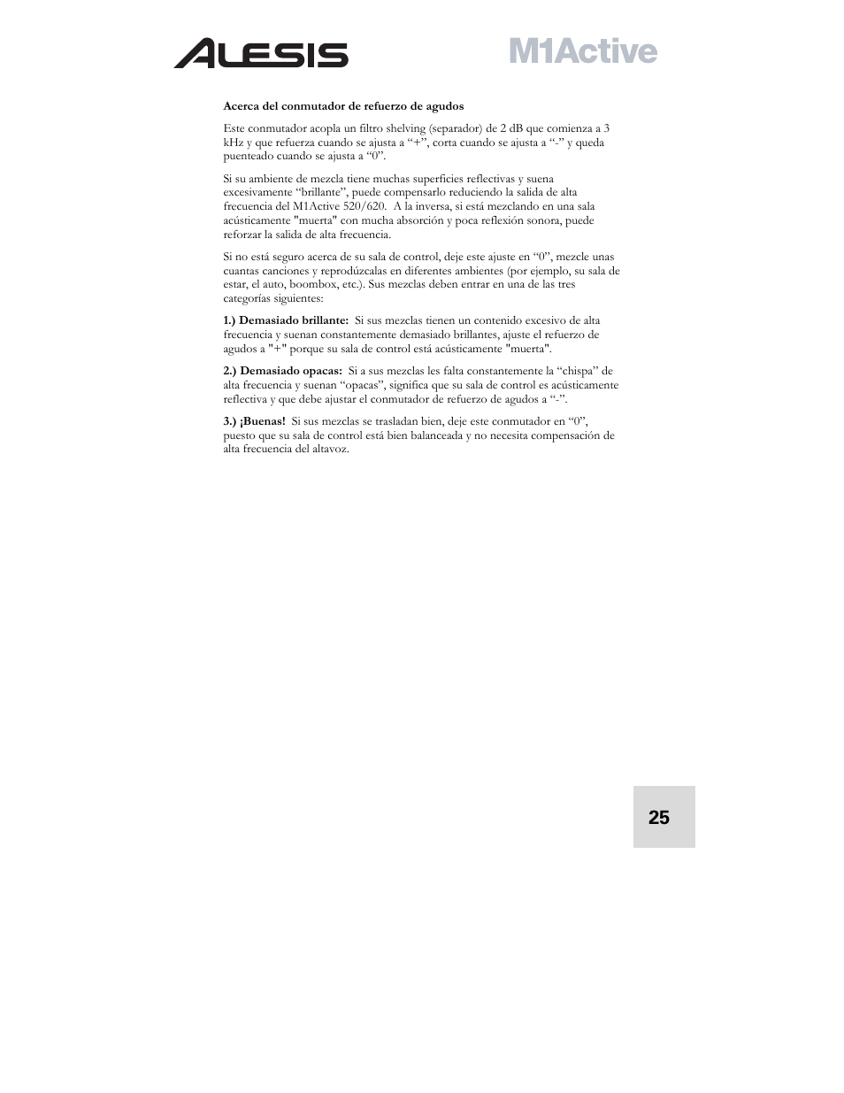 ALESIS ACTIVE M1 User Manual | Page 27 / 82