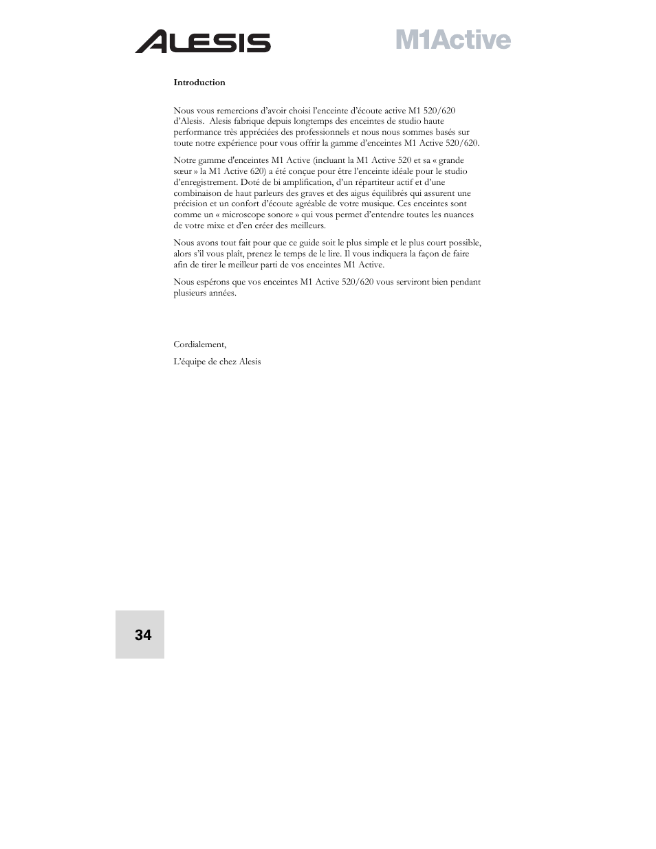 ALESIS ACTIVE M1 User Manual | Page 36 / 82
