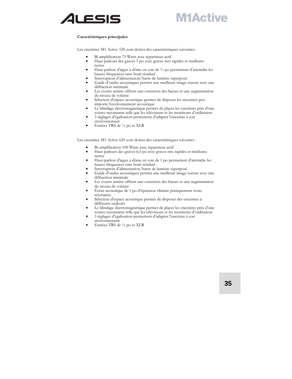 ALESIS ACTIVE M1 User Manual | Page 37 / 82