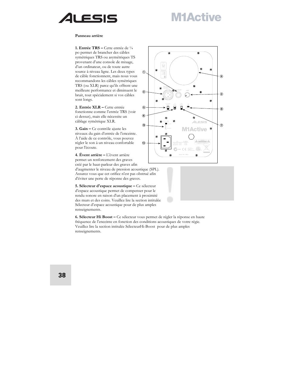 ALESIS ACTIVE M1 User Manual | Page 40 / 82