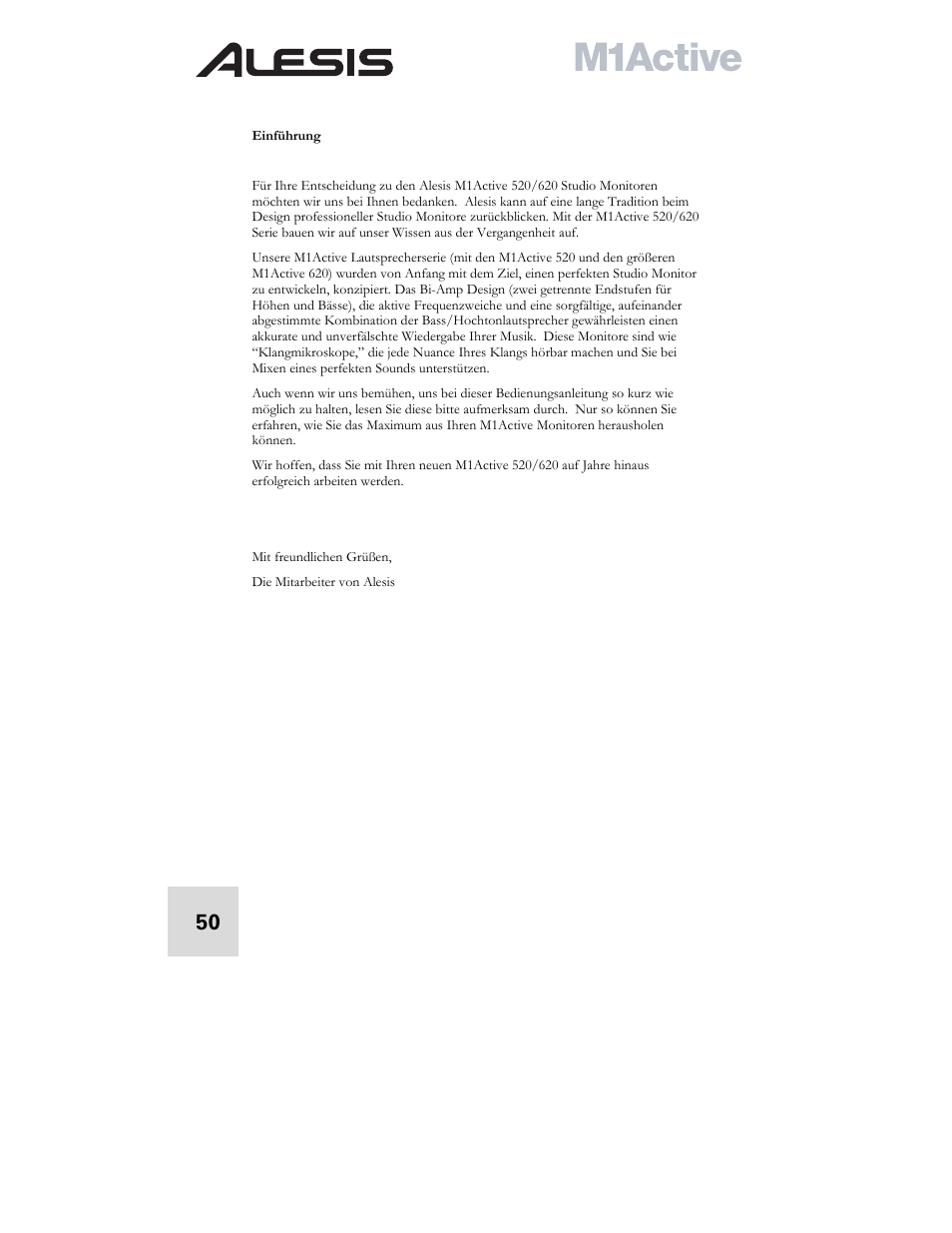 ALESIS ACTIVE M1 User Manual | Page 52 / 82
