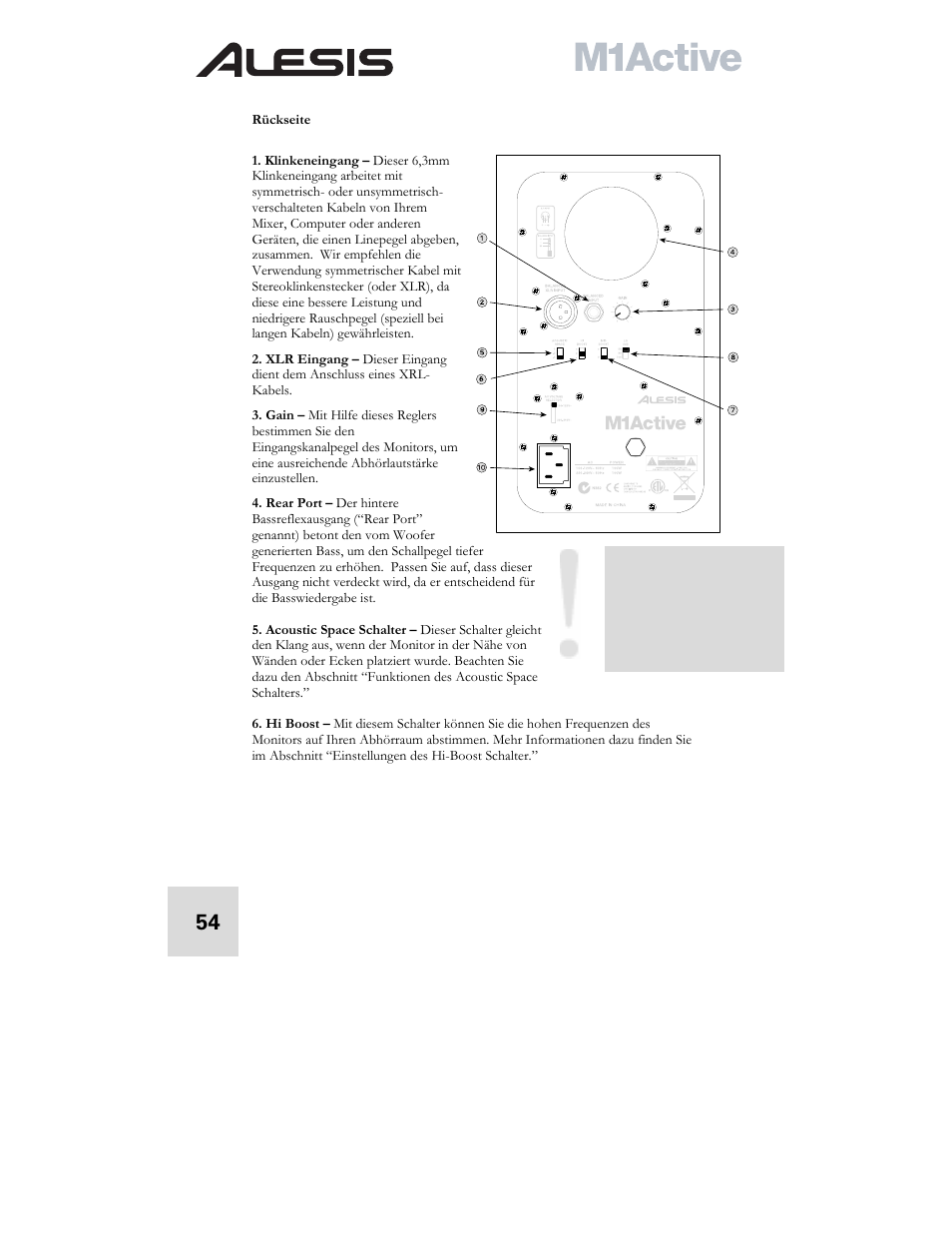 ALESIS ACTIVE M1 User Manual | Page 56 / 82
