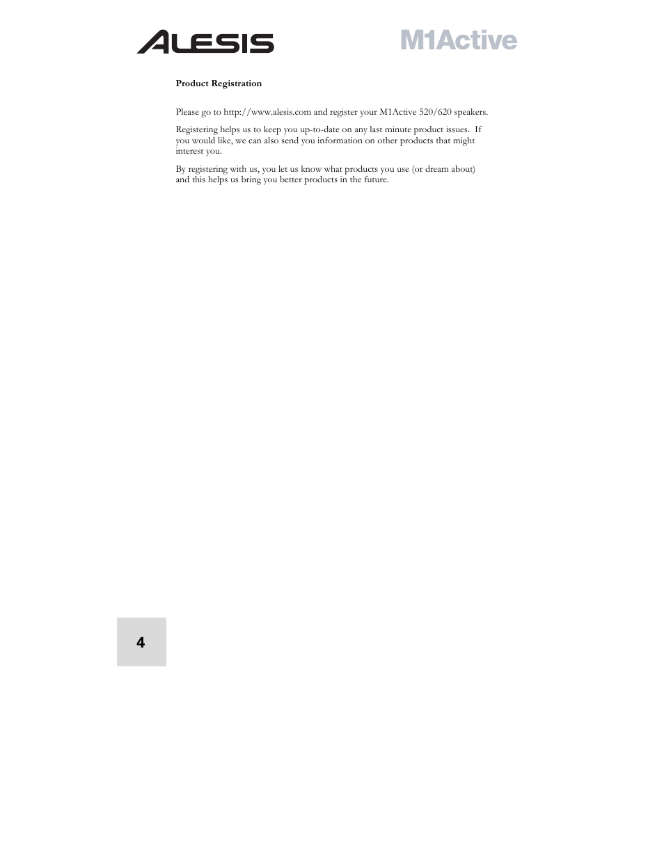 ALESIS ACTIVE M1 User Manual | Page 6 / 82