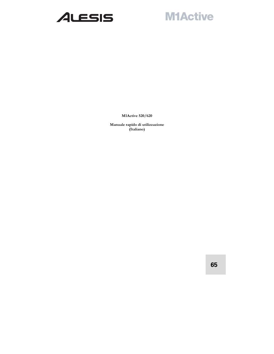 ALESIS ACTIVE M1 User Manual | Page 67 / 82