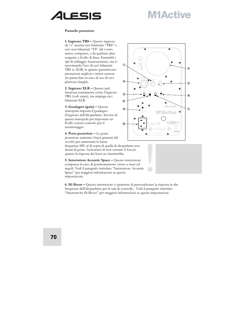 ALESIS ACTIVE M1 User Manual | Page 72 / 82