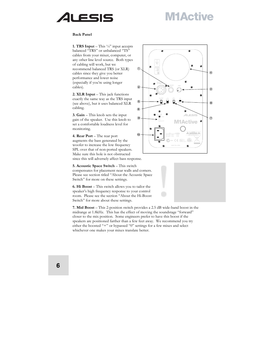 ALESIS ACTIVE M1 User Manual | Page 8 / 82