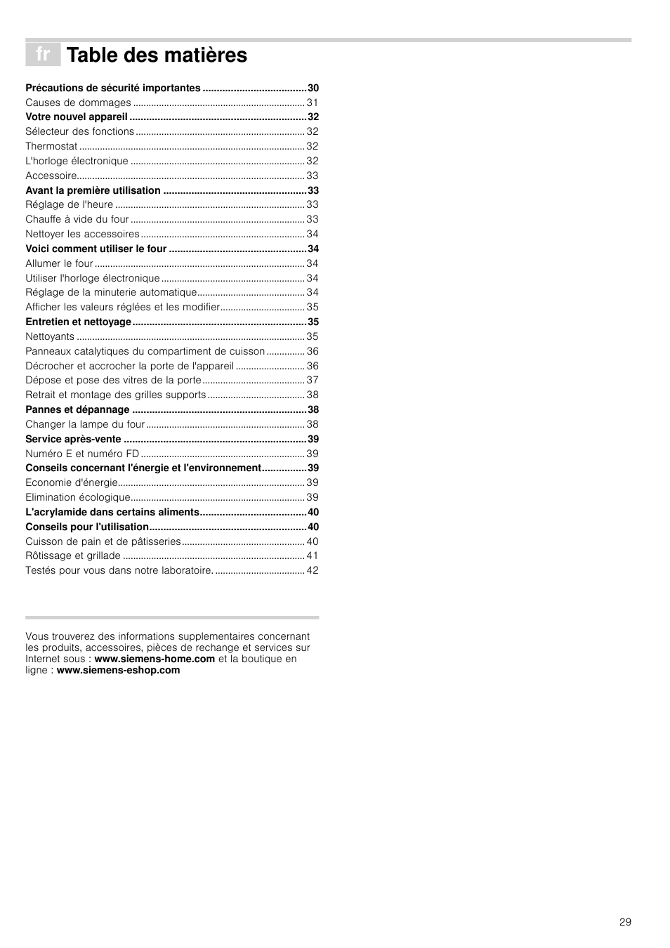 Siemens HV541ANS0 User Manual | Page 29 / 72