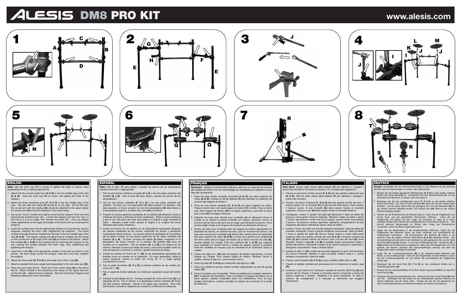 ALESIS DM8 User Manual | 2 pages
