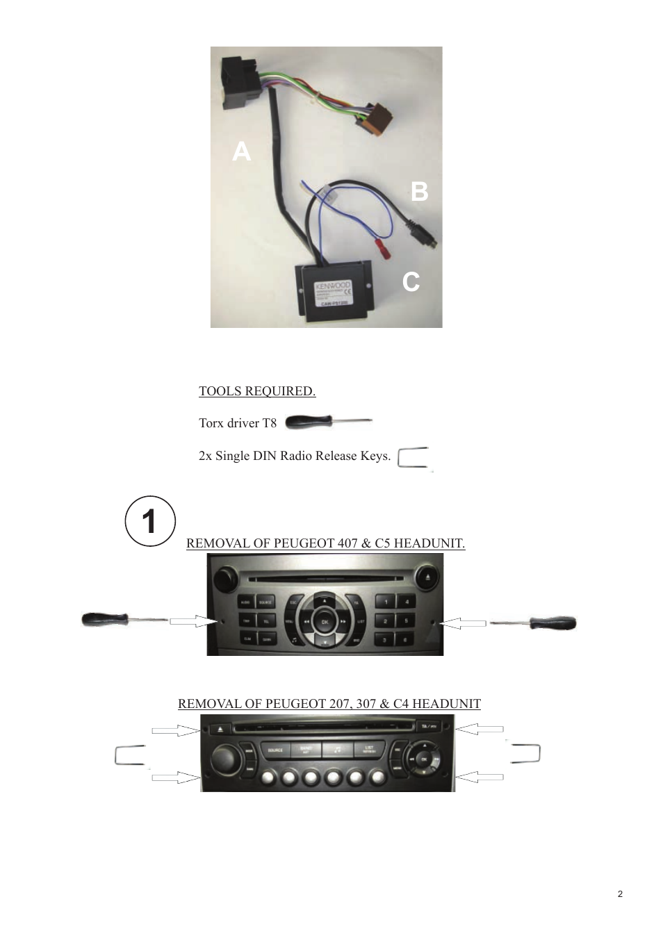 Ba c | Kenwood CAW-PS1200 User Manual | Page 2 / 3