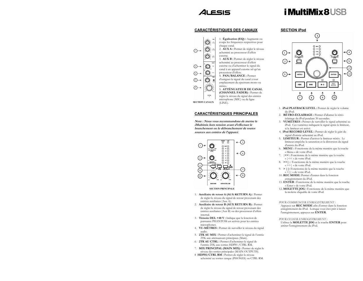 ALESIS IMULTIMIX 8 User Manual | Page 9 / 11