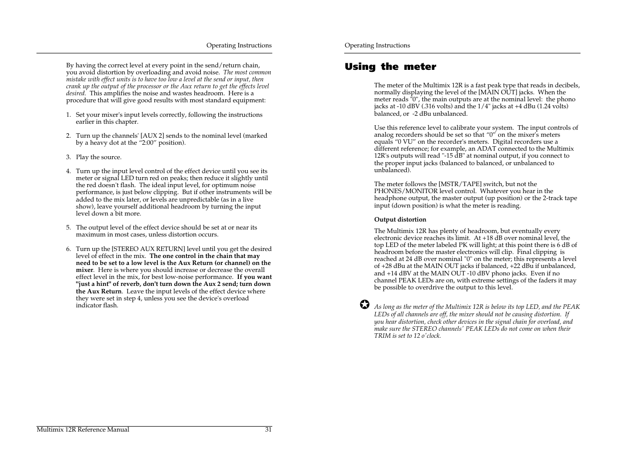 Using the meter | ALESIS MULTIMIX 12R User Manual | Page 41 / 62