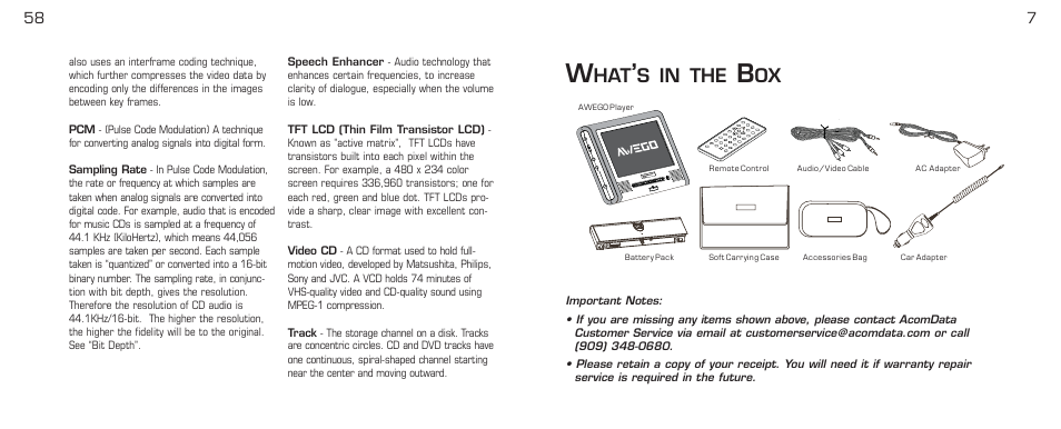 S in the | Acomdata.com PDVD7 User Manual | Page 9 / 68