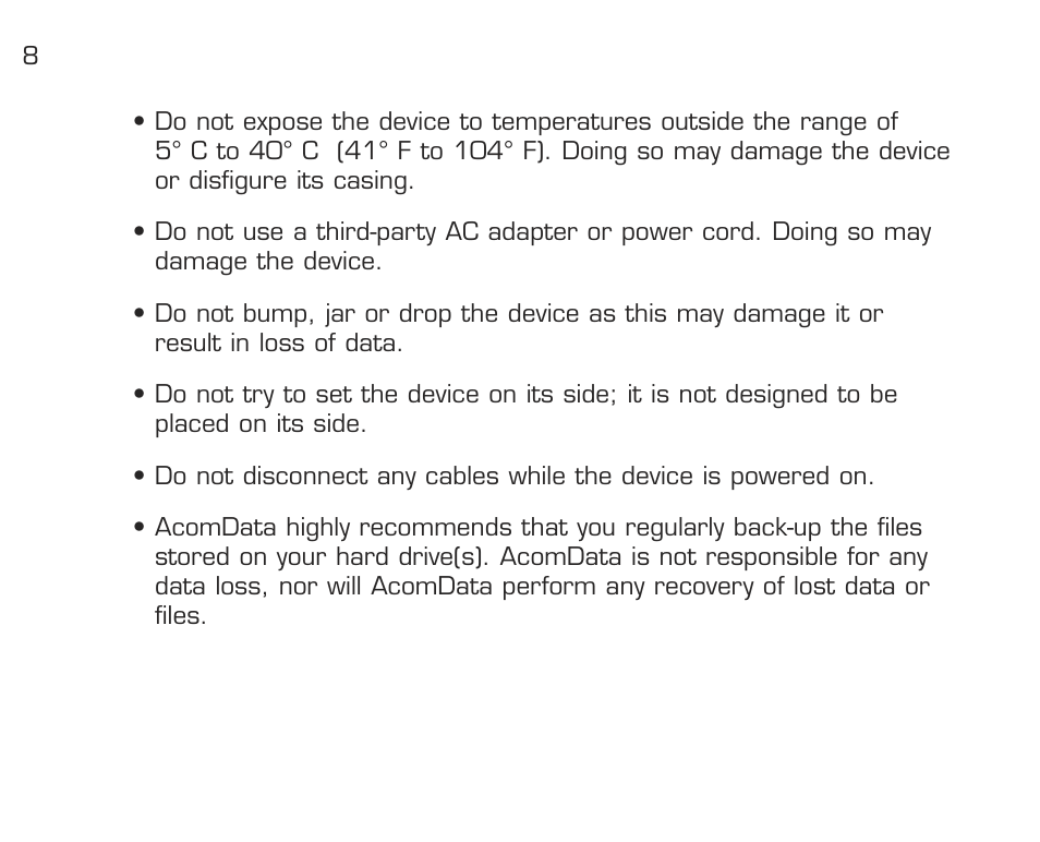 Acomdata.com RPDOCKU2FA User Manual | Page 10 / 52