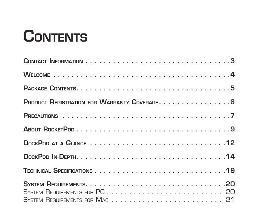 Ontents | Acomdata.com RPDOCKU2FA User Manual | Page 3 / 52