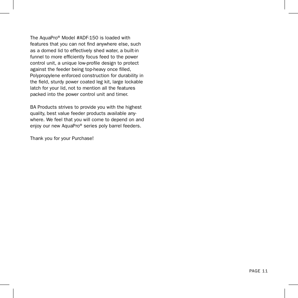 Aquapro Fish Feeders ADF-150DX User Manual | Page 11 / 12