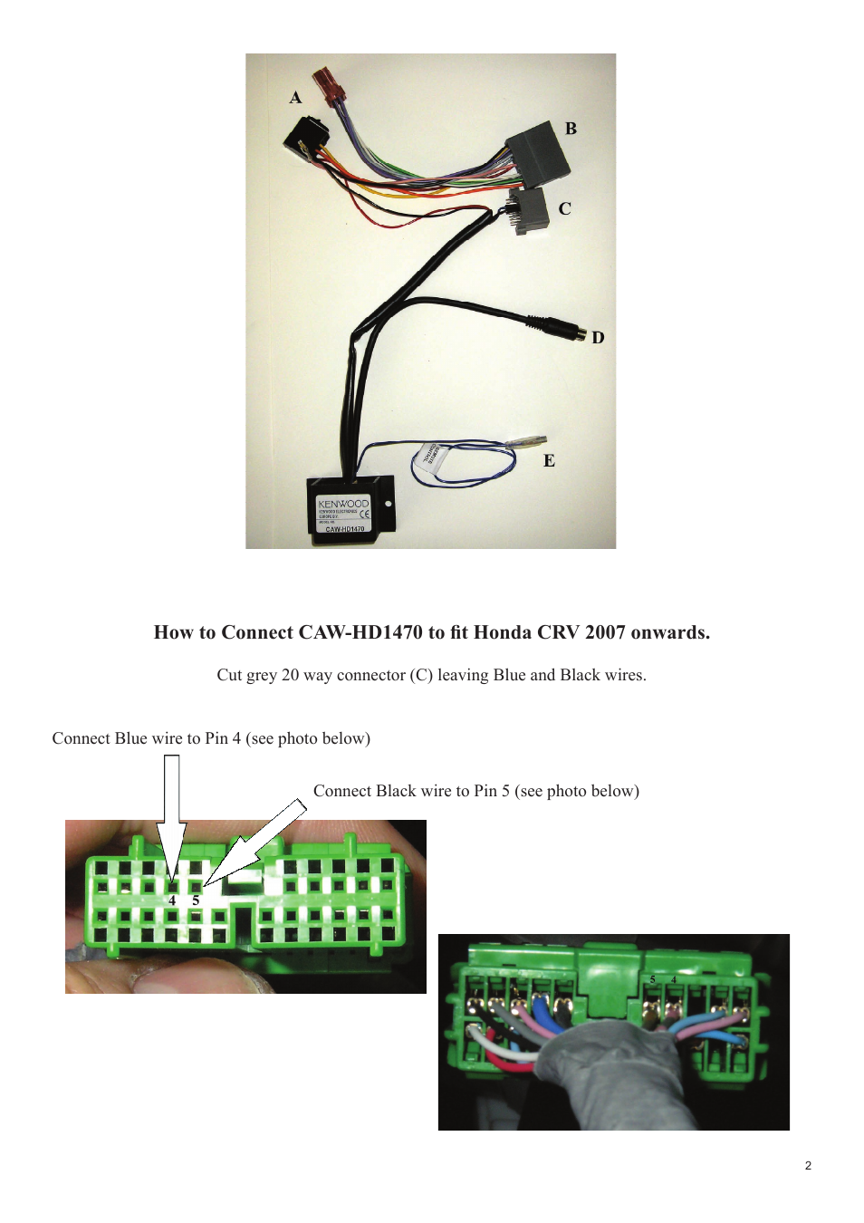 Kenwood CAW-HD1470 User Manual | Page 2 / 3