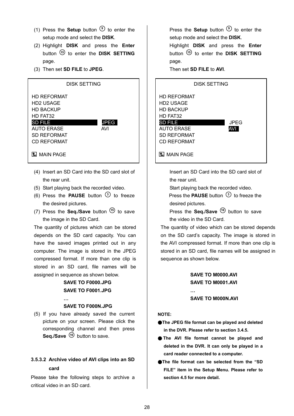 2 archive video of avi clips into an sd card | Approach Tech DVR-3024 User Manual | Page 30 / 71