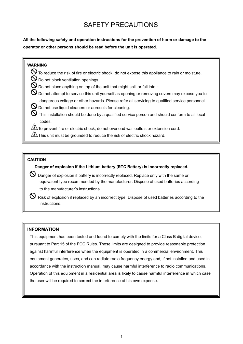 Safety precautions | Approach Tech DVR-3016 User Manual | Page 3 / 81