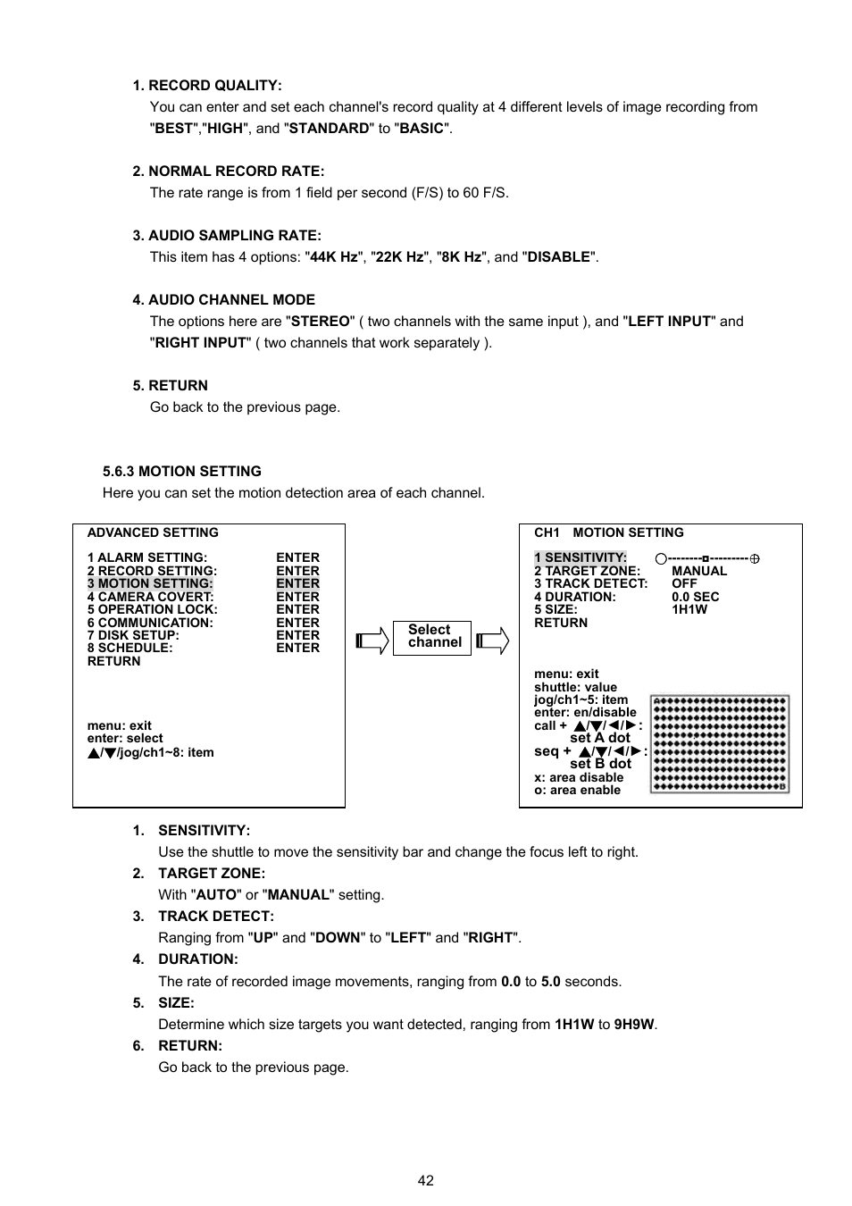 3 motion setting | Approach Tech DVR-3016 User Manual | Page 44 / 81