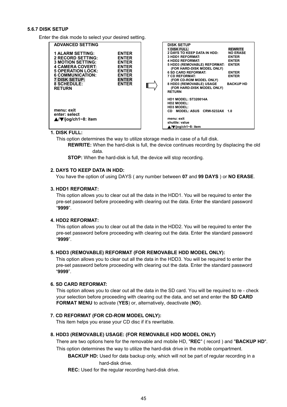 7 disk setup | Approach Tech DVR-3016 User Manual | Page 47 / 81