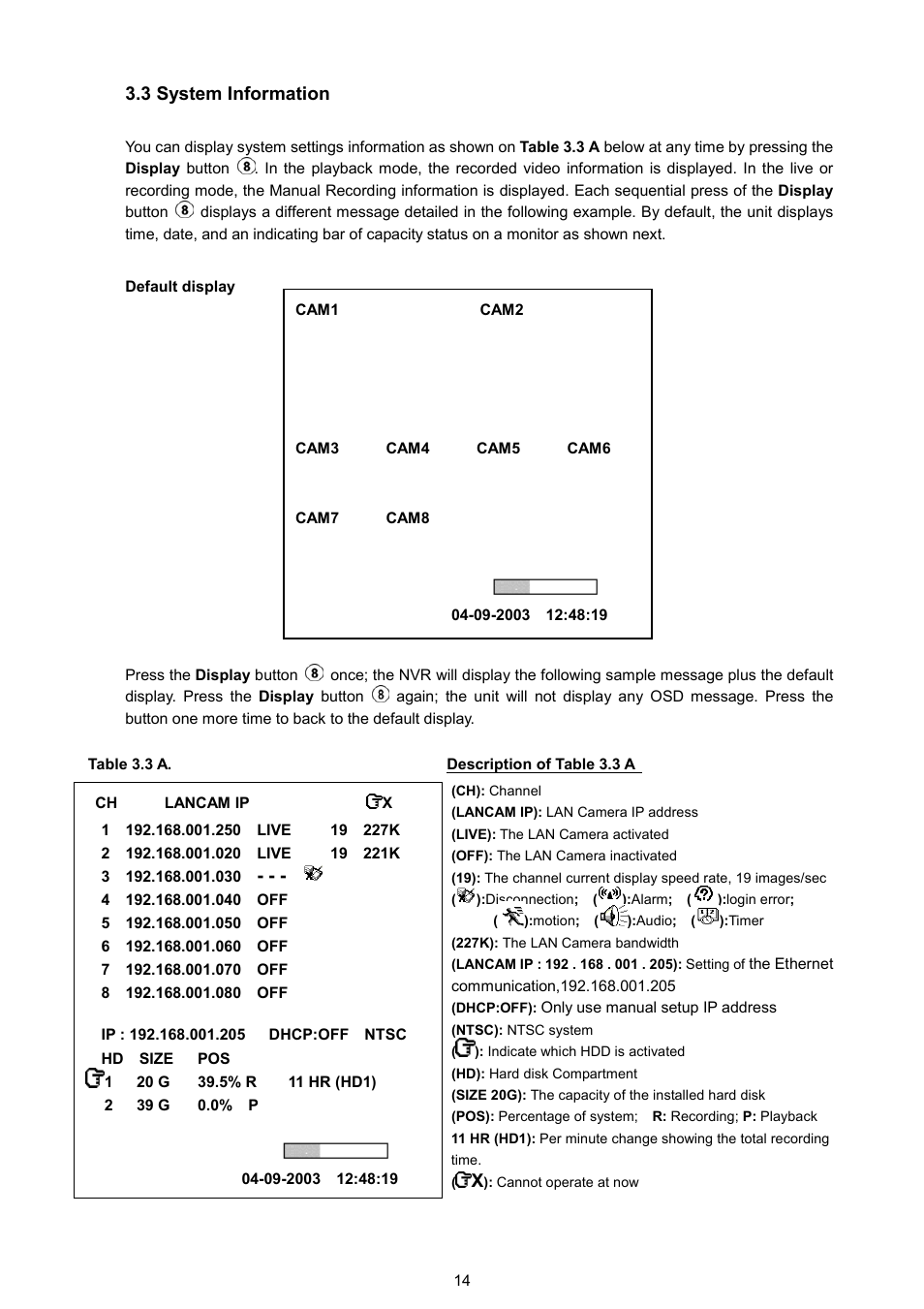 3 system information | Approach Tech NVR-2018 User Manual | Page 16 / 87