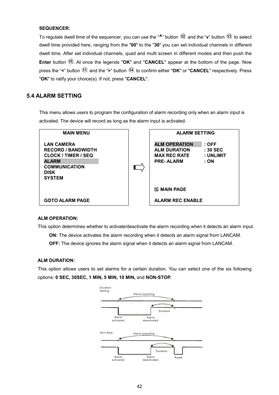 4 alarm setting | Approach Tech NVR-2018 User Manual | Page 44 / 87