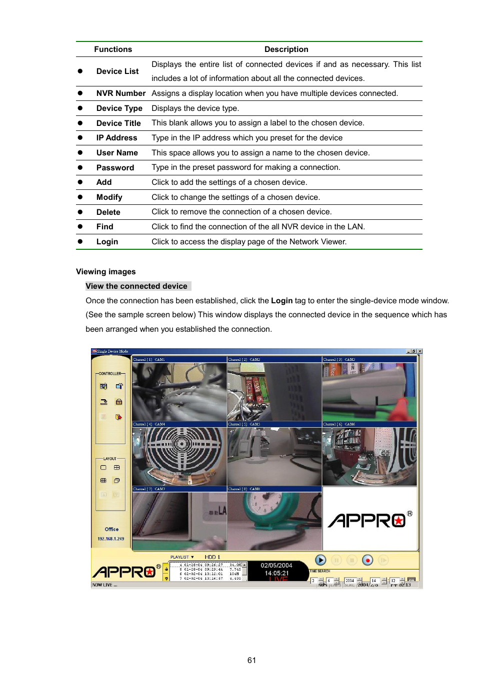 Approach Tech NVR-2018 User Manual | Page 63 / 87