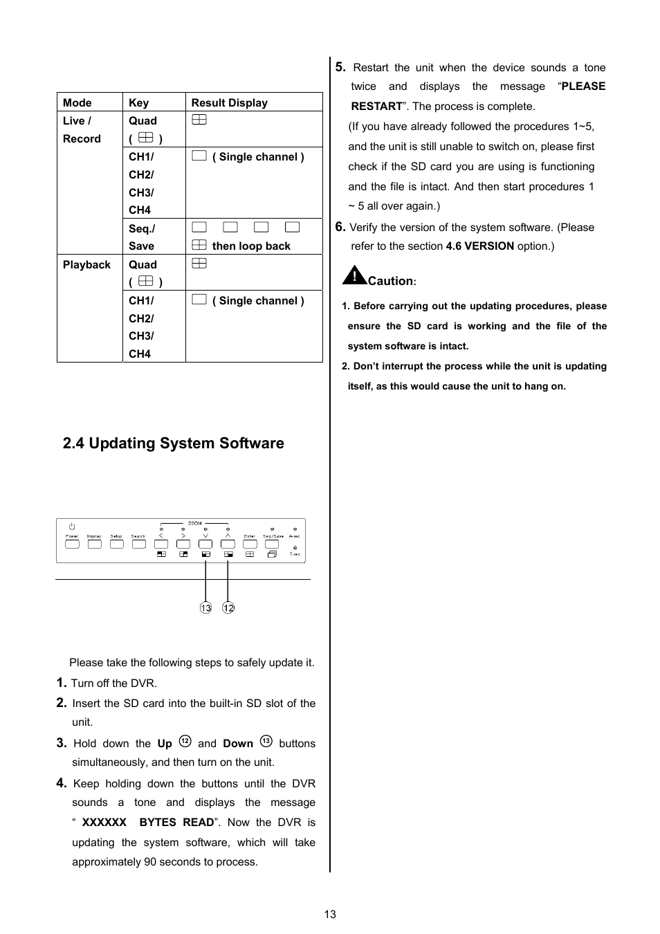 4 updating system software | Approach Tech DVR-3024M User Manual | Page 15 / 67