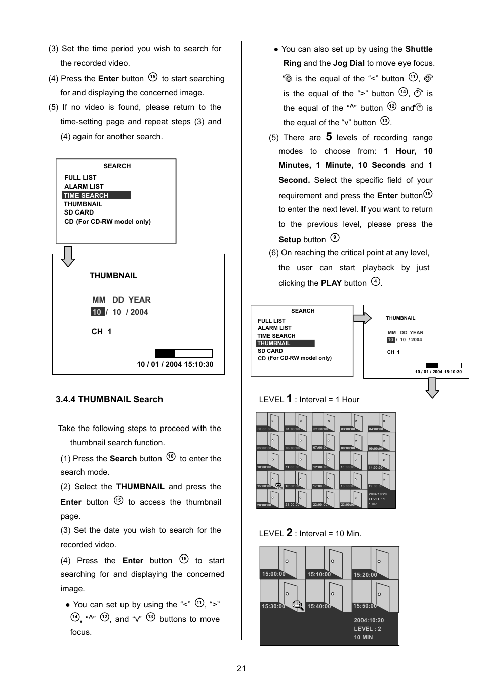 4 thumbnail search | Approach Tech DVR-3024M User Manual | Page 23 / 67