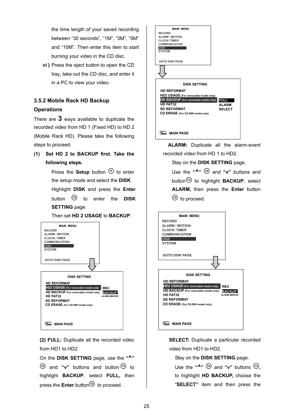 2 mobile rack hd backup operations | Approach Tech DVR-3024M User Manual | Page 27 / 67