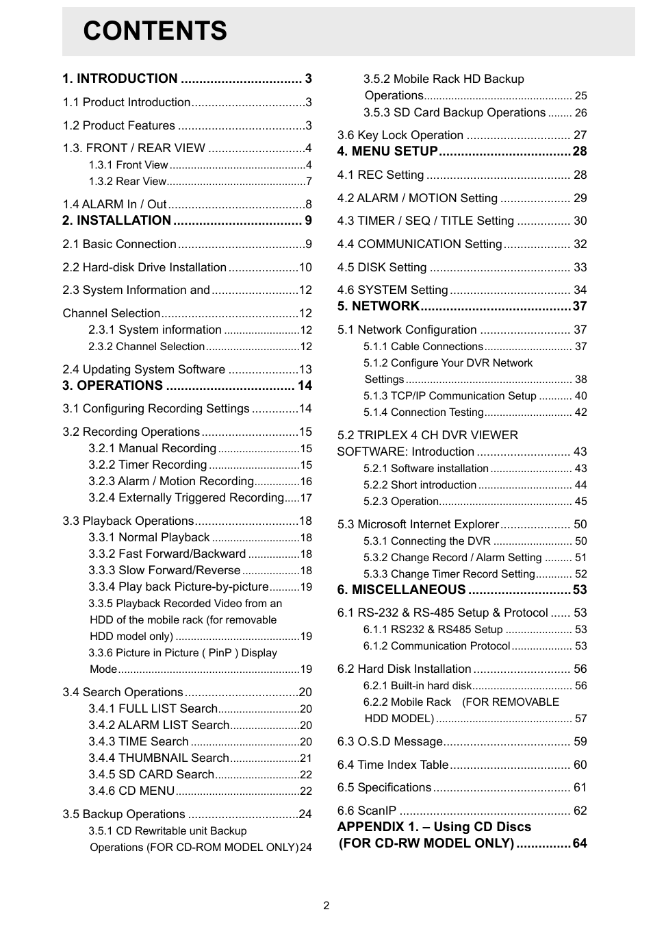 Approach Tech DVR-3024M User Manual | Page 4 / 67