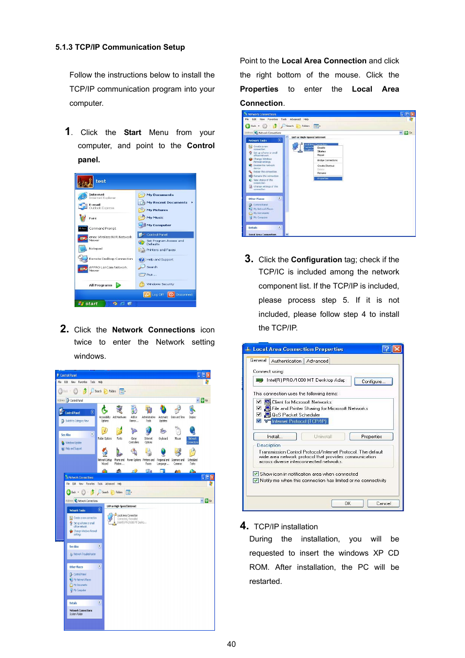 3 tcp/ip communication setup | Approach Tech DVR-3024M User Manual | Page 42 / 67