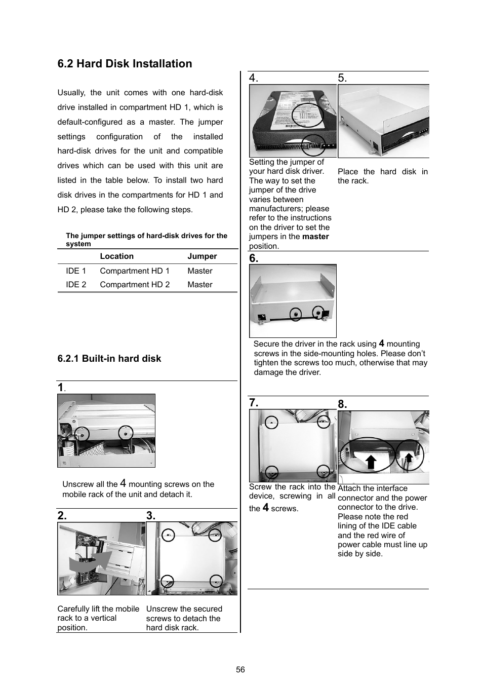 2 hard disk installation | Approach Tech DVR-3024M User Manual | Page 58 / 67