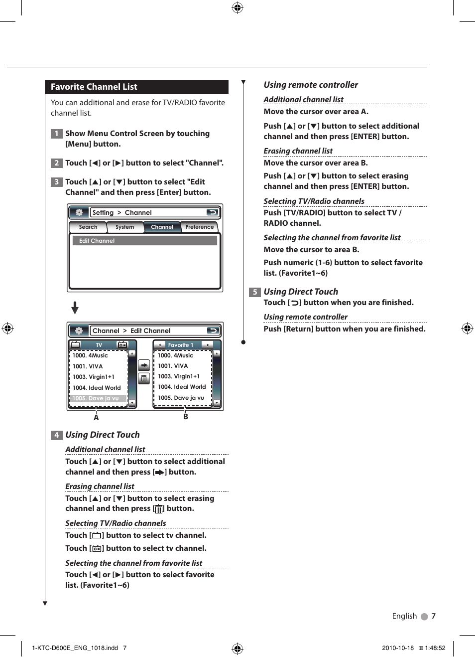 Kenwood KTC-D600E User Manual | Page 7 / 22