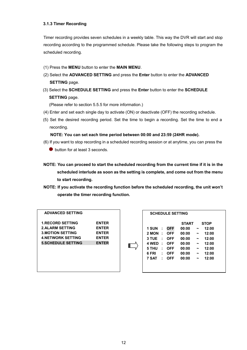 3 timer recording | Approach Tech DVR-3704T User Manual | Page 14 / 47