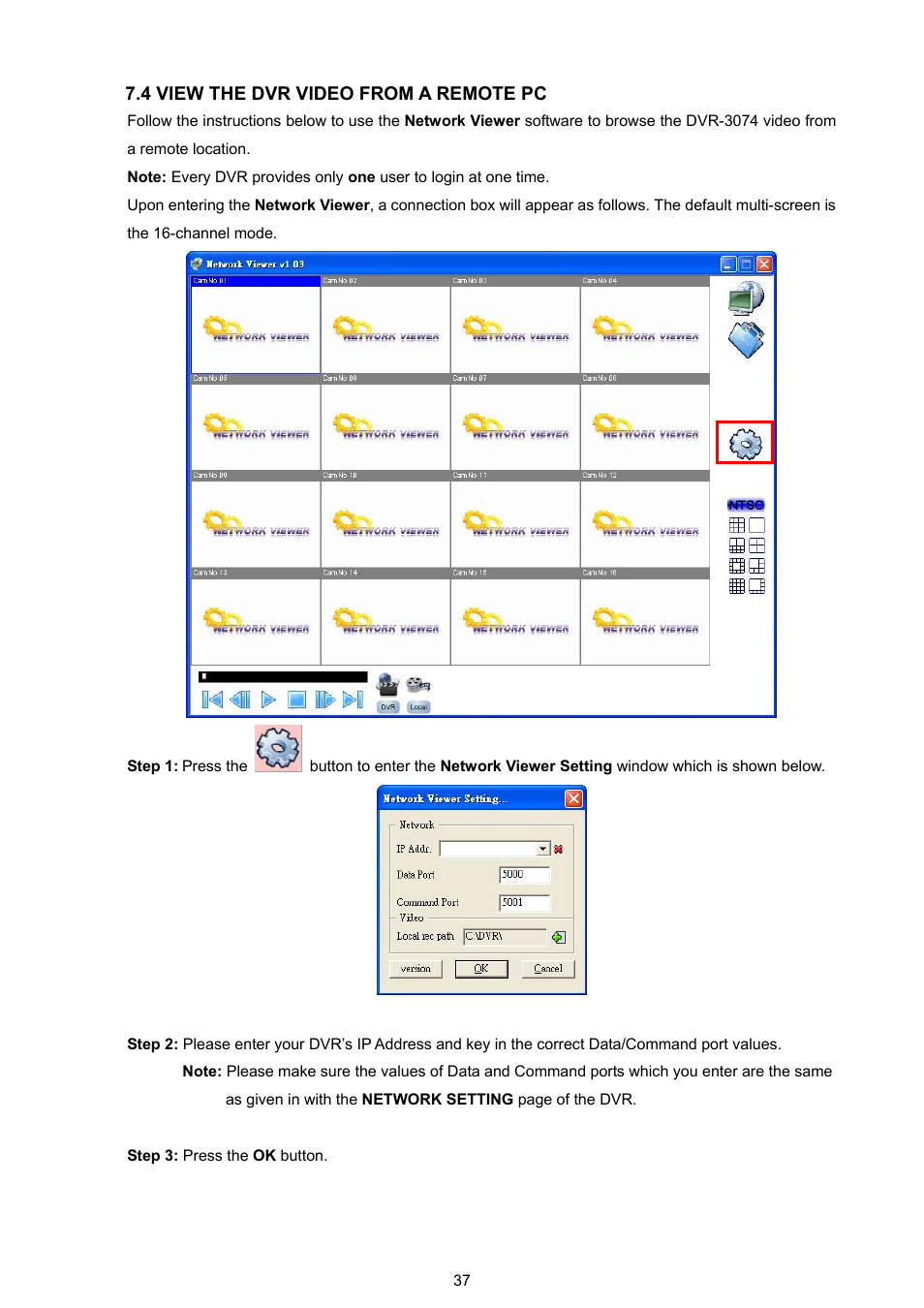 4 view the dvr video from a remote pc | Approach Tech DVR-3704T User Manual | Page 39 / 47