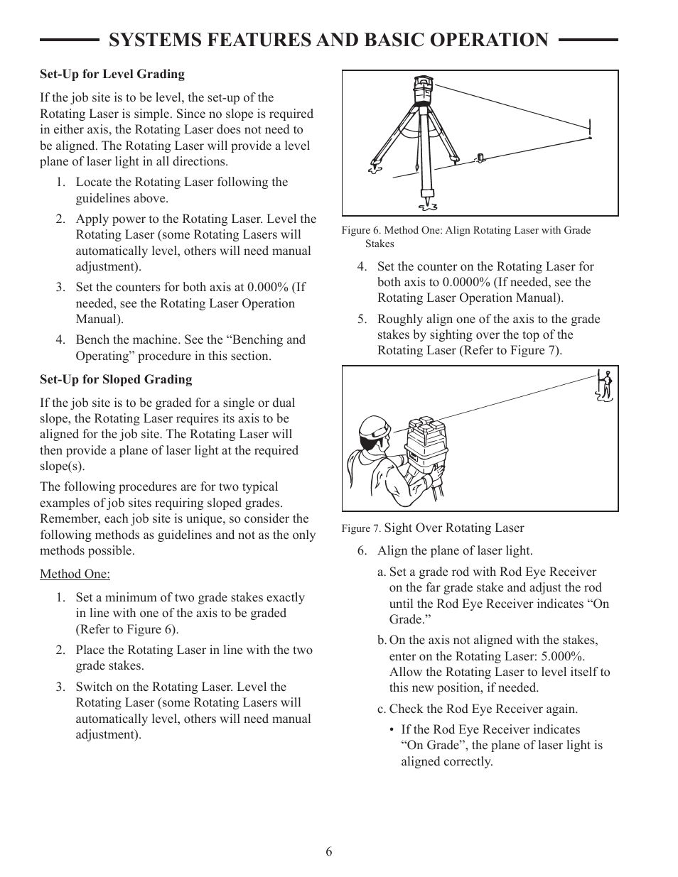 Set-up for level grading, Systems features and basic operation | ATI Technologies Lawn Mower User Manual | Page 16 / 25