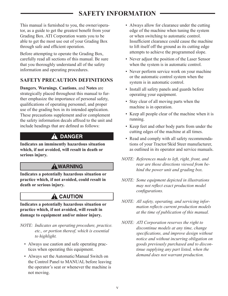 Safety information, A danger, A caution | ATI Technologies Lawn Mower User Manual | Page 7 / 25