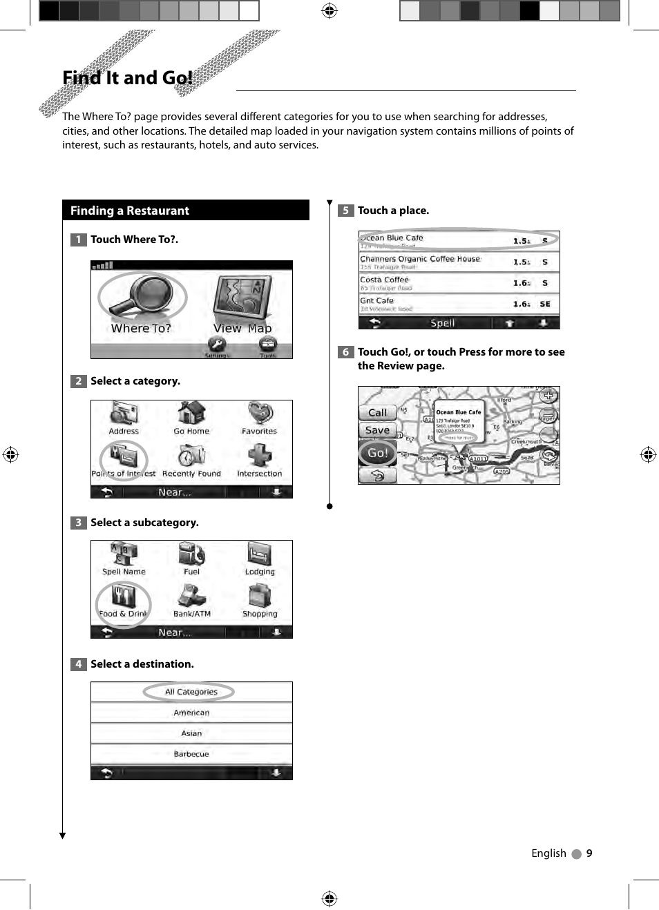 Find it and go | Kenwood DNX7240BT User Manual | Page 9 / 24