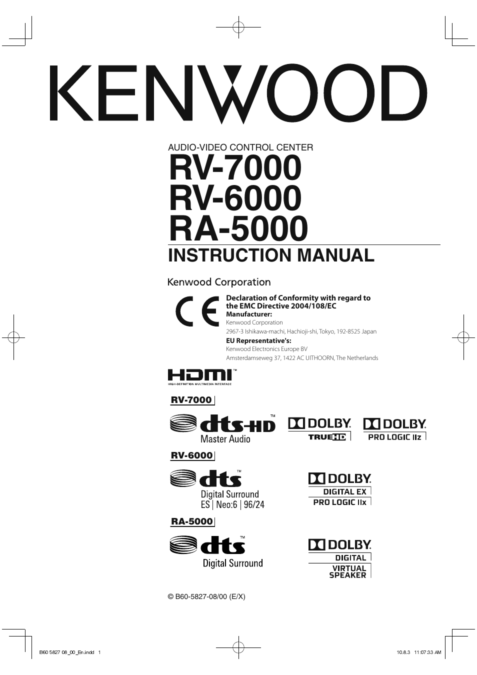 Kenwood RA-5000 User Manual | 60 pages