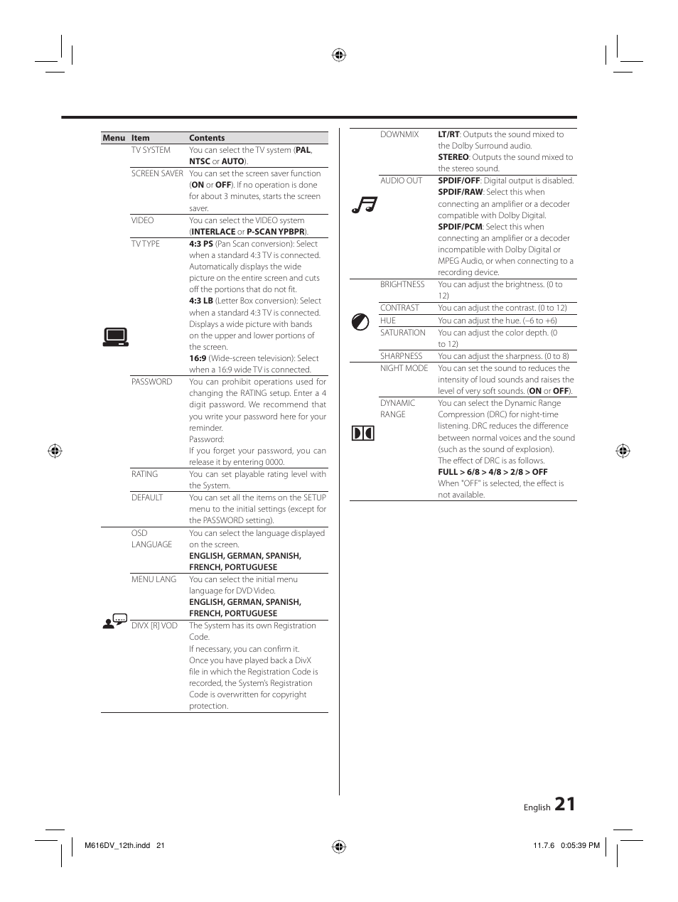 Kenwood M-616DV-W User Manual | Page 21 / 32