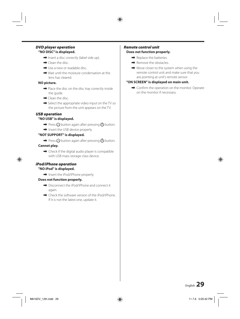 Kenwood M-616DV-W User Manual | Page 29 / 32