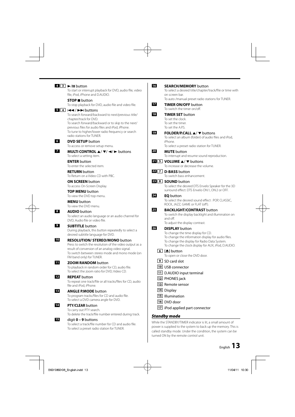 Kenwood C-717DV User Manual | Page 13 / 32