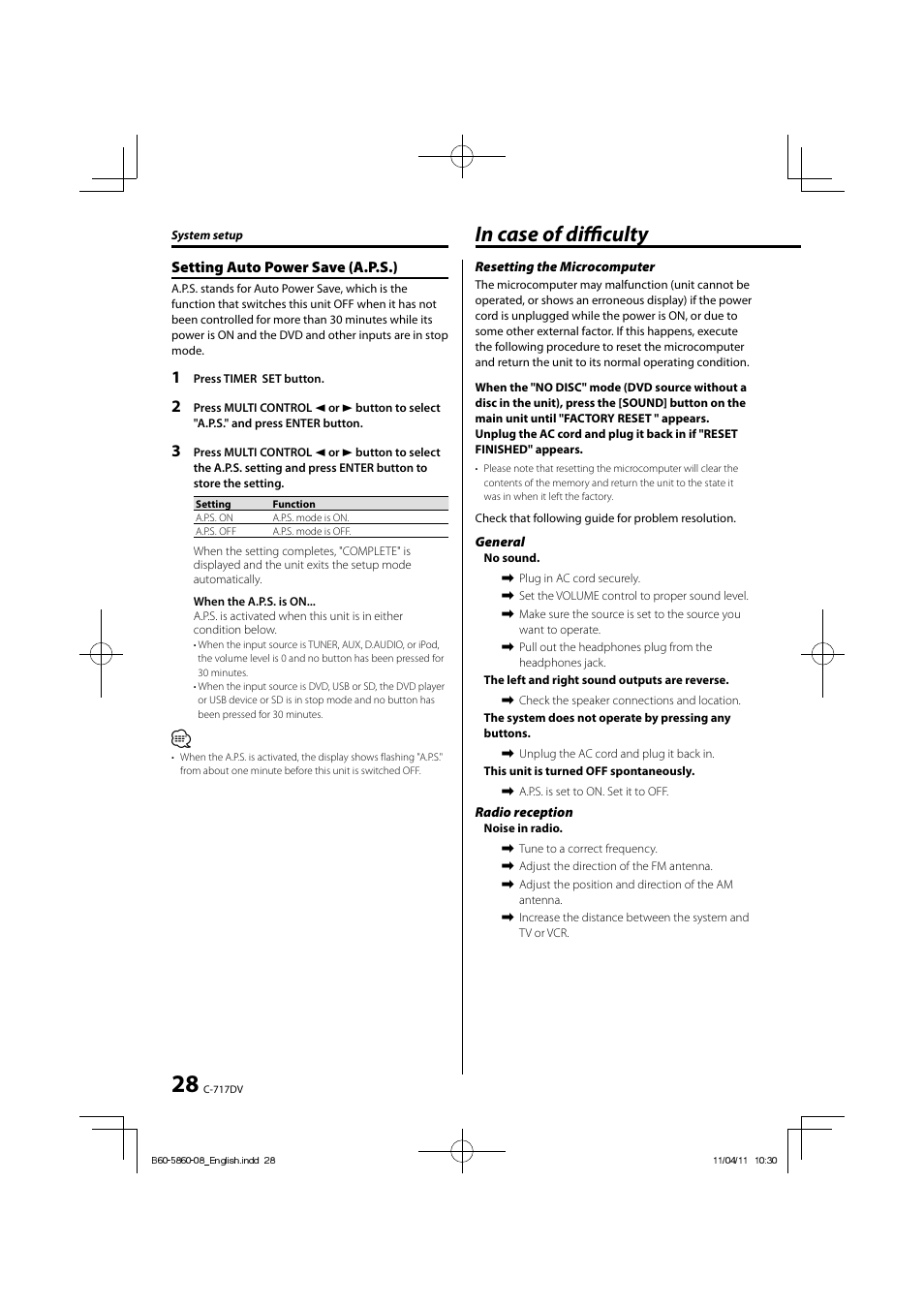 Kenwood C-717DV User Manual | Page 28 / 32