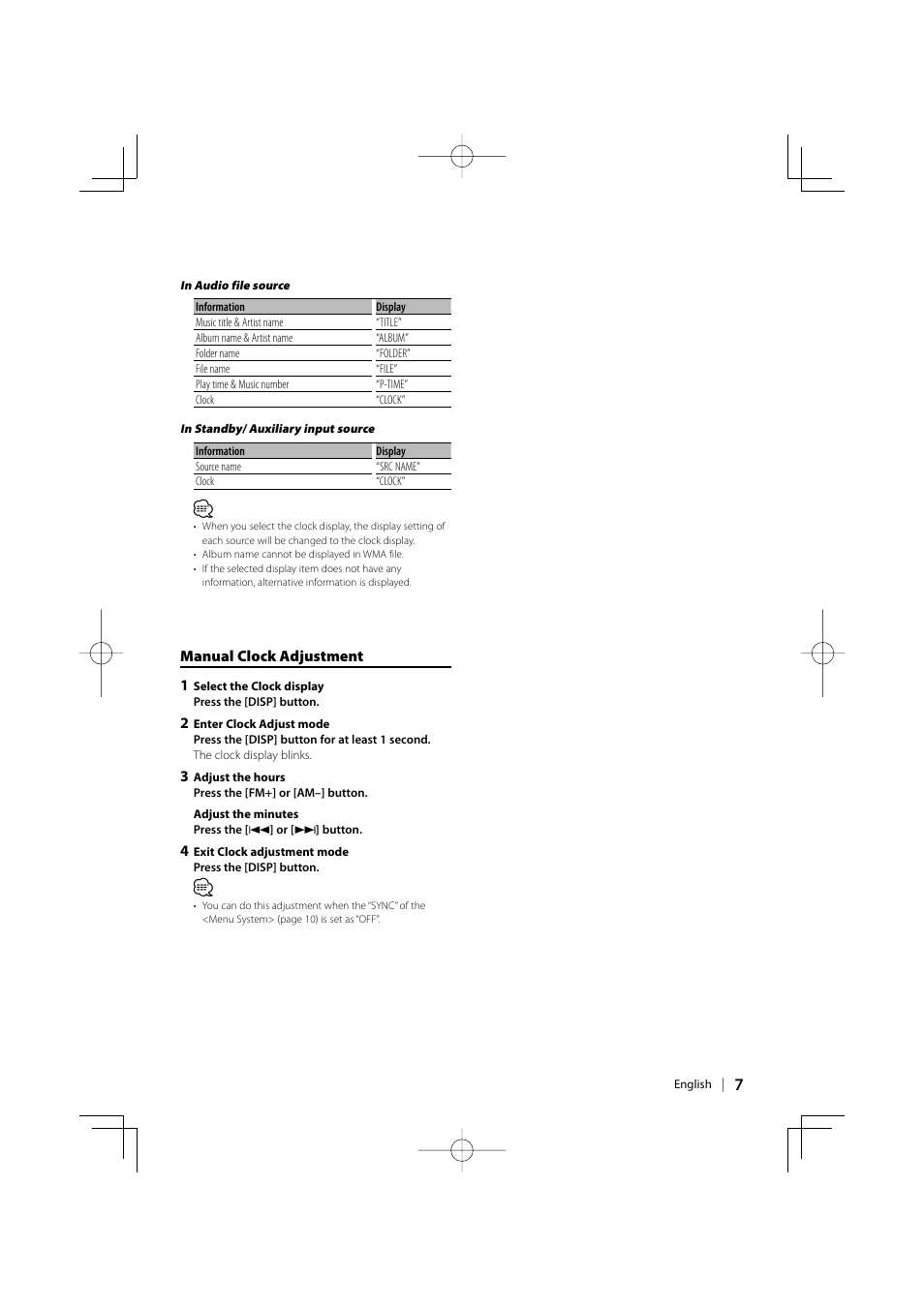 Kenwood KDC-W3044G User Manual | Page 7 / 20