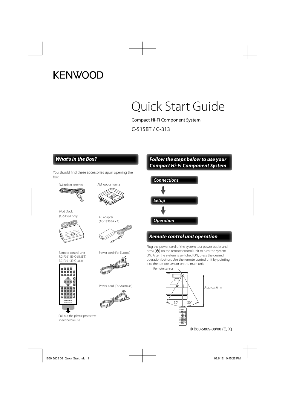 Kenwood C-313 User Manual | 6 pages