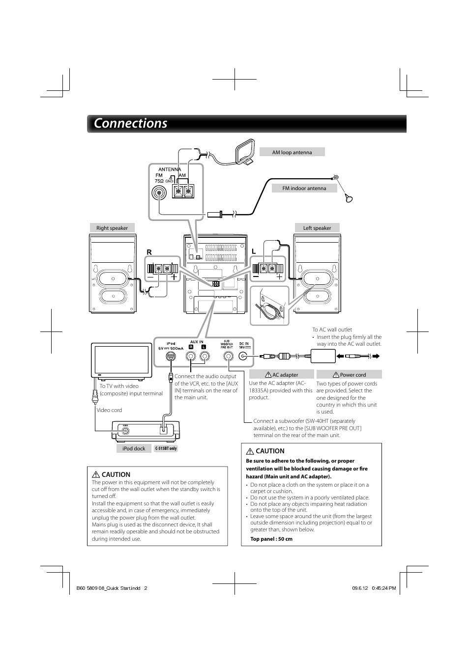 Connections | Kenwood C-313 User Manual | Page 2 / 6